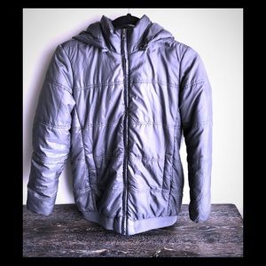 Gray puff coat